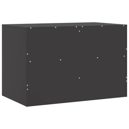 TV Cabinets 2pcs Black 67x39x44 cm Steel