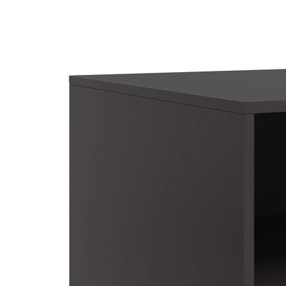 TV Cabinets 2pcs Black 67x39x44 cm Steel