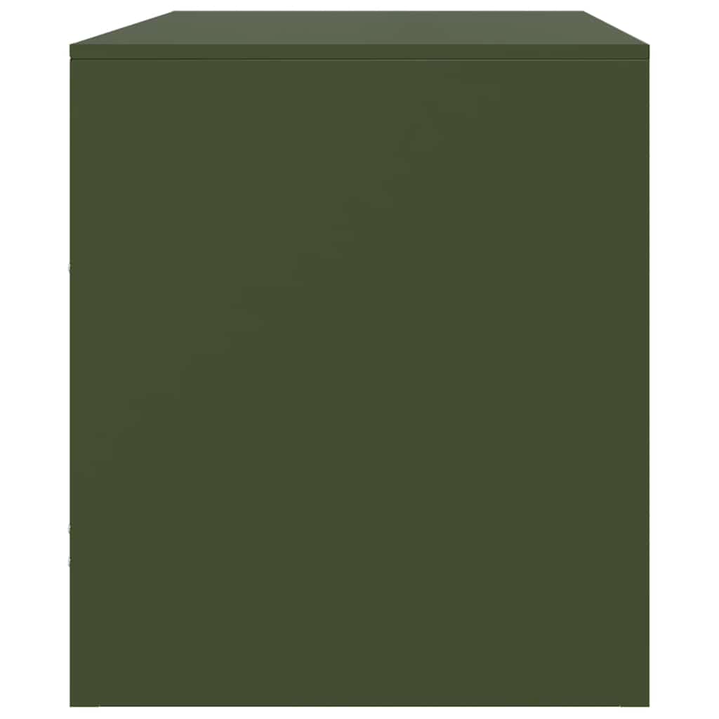 TV Cabinets 2 pcs Olive Green 67x39x44 cm Steel