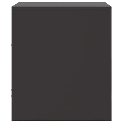 Bedside Cabinet Black 34.5x39x44 cm Steel