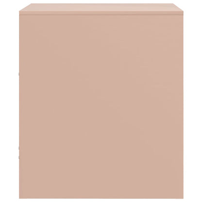 Bedside Cabinets 2pcs Pink 34.5x39x44 cm Steel
