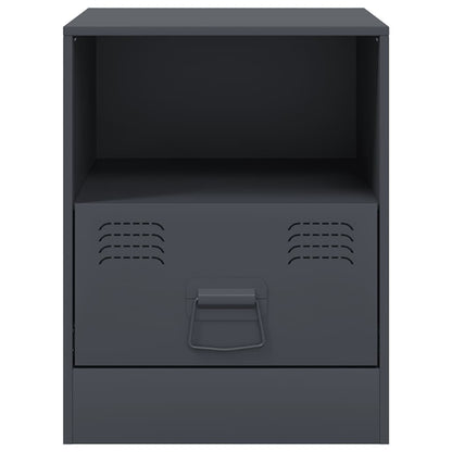 Bedside Cabinet Anthracite 34.5x39x44 cm Steel