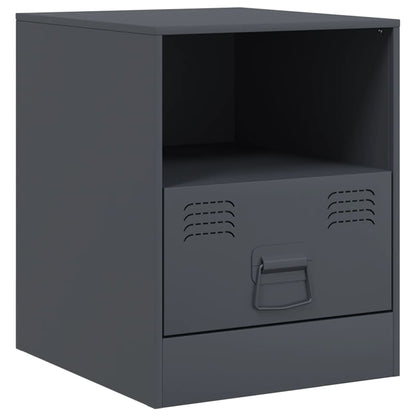 Bedside Cabinets 2 pcs Anthracite 34.5x39x44 cm Steel
