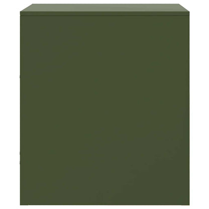 Bedside Cabinets 2 pcs Olive Green 34.5x39x44 cm Steel