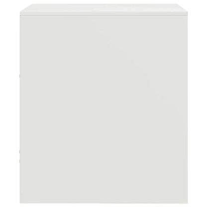 Bedside Cabinet White 34.5x39x44 cm Steel