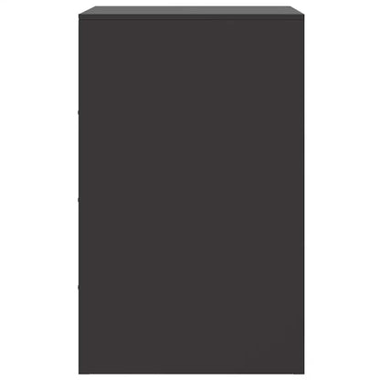 Bedside Cabinets 2pcs Black 34.5x39x62 cm Steel