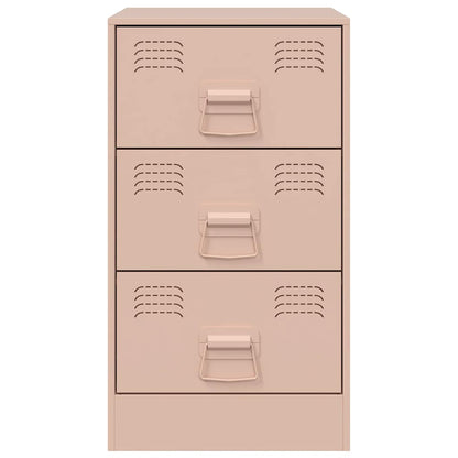 Bedside Cabinet Pink 34.5x39x62 cm Steel