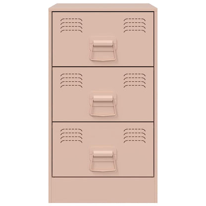 Bedside Cabinets 2 pcs Pink 34.5x39x62 cm Steel