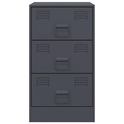 Bedside Cabinets 2 pcs Anthracite 34.5x39x62 cm Steel