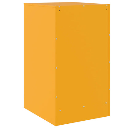 Bedside Cabinet Mustard Yellow 34.5x39x62 cm Steel