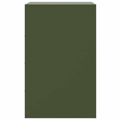 Bedside Cabinets 2 pcs Olive Green 34.5x39x62 cm Steel