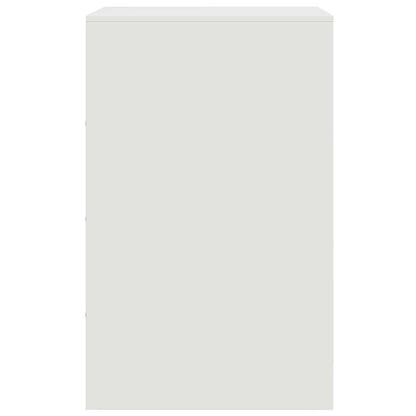 Bedside Cabinet White 34.5x39x62 cm Steel