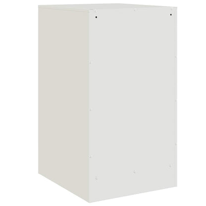 Bedside Cabinet White 34.5x39x62 cm Steel