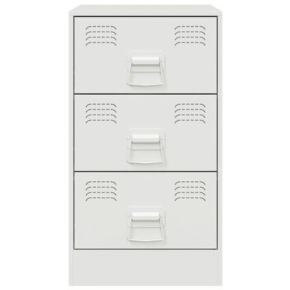 Bedside Cabinets 2 pcs White 34.5x39x62 cm Steel