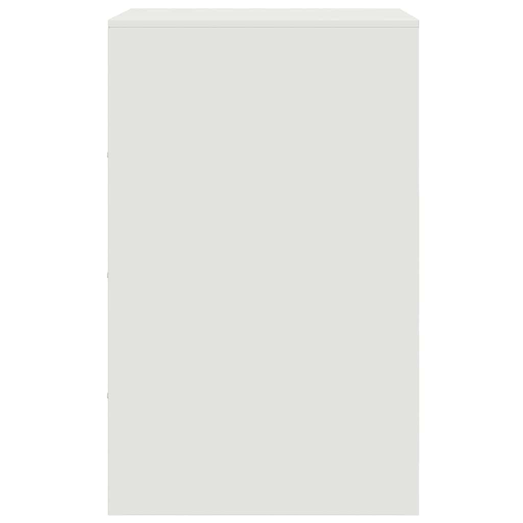 Bedside Cabinets 2 pcs White 34.5x39x62 cm Steel