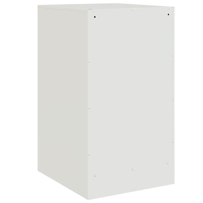 Bedside Cabinets 2 pcs White 34.5x39x62 cm Steel