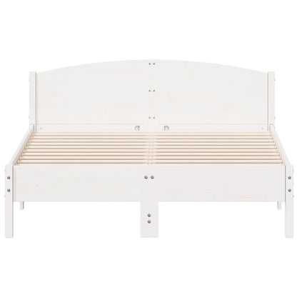 Bed Frame without Mattress White 140x200 cm Solid Wood Pine