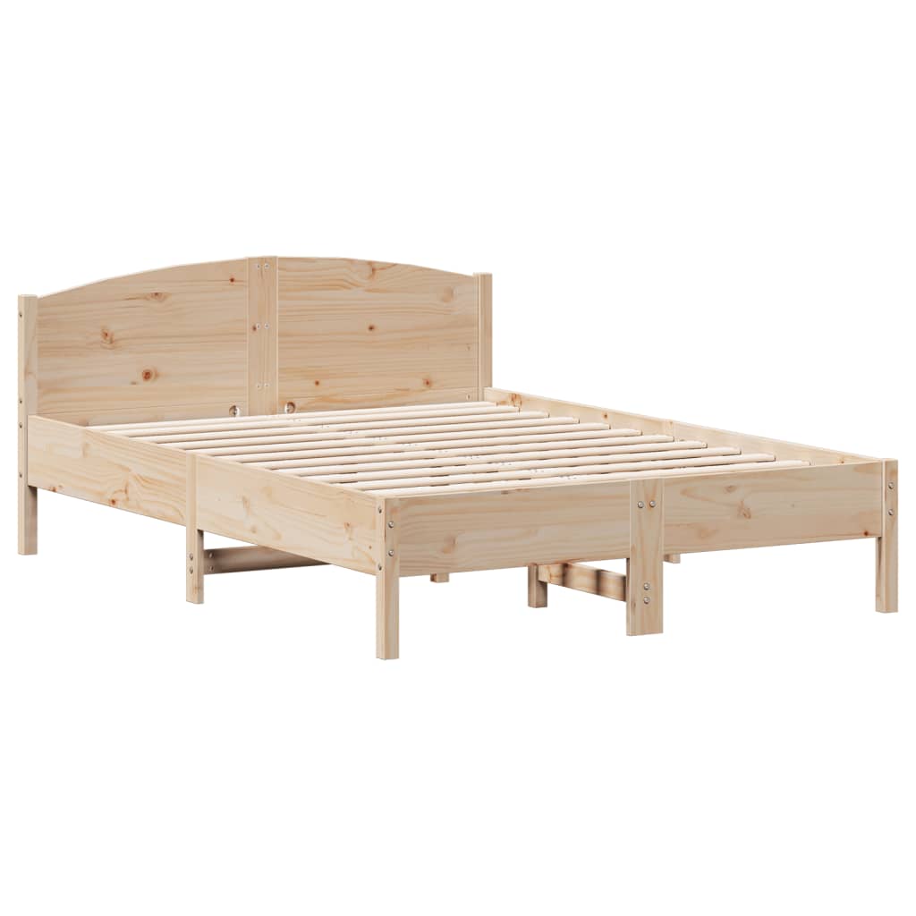 Bed Frame without Mattress 120x190 cm Small Double Solid Wood Pine