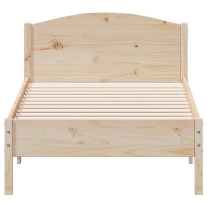 Bed Frame without Mattress 75x190 cm Small Single Solid Wood Pine