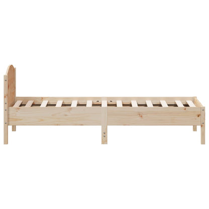 Bed Frame without Mattress 75x190 cm Small Single Solid Wood Pine