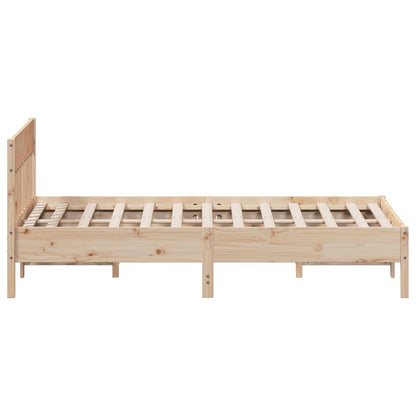 Bed Frame without Mattress 140x200 cm Solid Wood Pine