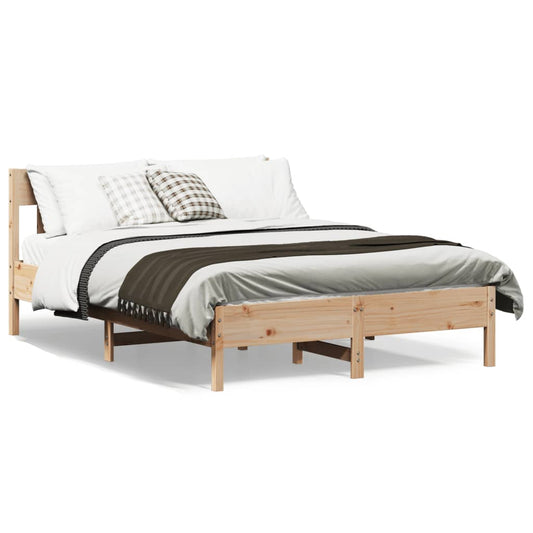 Bed Frame without Mattress 120x200 cm Solid Wood Pine
