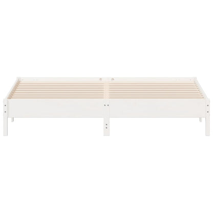 Bed Frame without Mattress White 180x200 cm Super King Solid Wood Pine