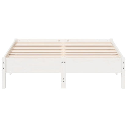 Bed Frame without Mattress White 160x200 cm Solid Wood Pine