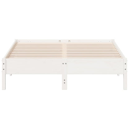 Bed Frame without Mattress White 120x200 cm Solid Wood Pine