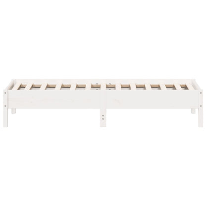Bed Frame without Mattress White 90x190 cm Single Solid Wood Pine