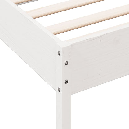 Bed Frame without Mattress White 90x190 cm Single Solid Wood Pine