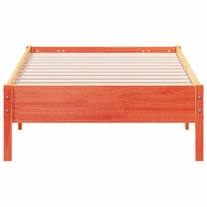 Bed Frame without Mattress Wax Brown 90x190 cm Single Solid Wood Pine