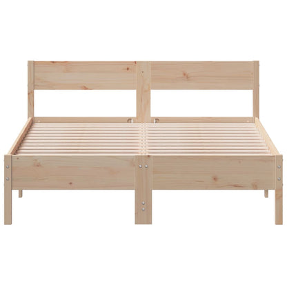 Bed Frame without Mattress 150x200 cm King Size Solid Wood Pine
