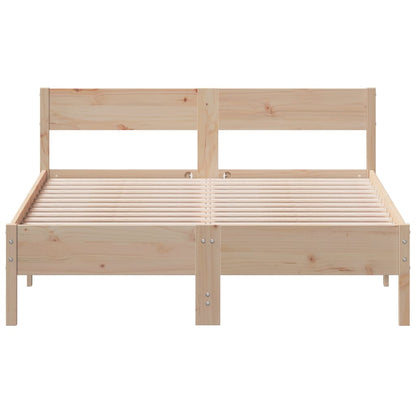 Bed Frame without Mattress 140x200 cm Solid Wood Pine