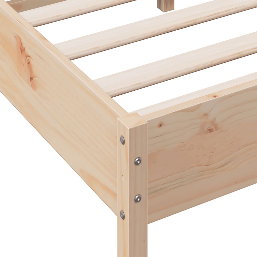 Bed Frame without Mattress 140x200 cm Solid Wood Pine