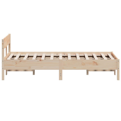 Bed Frame without Mattress 140x190 cm Solid Wood Pine