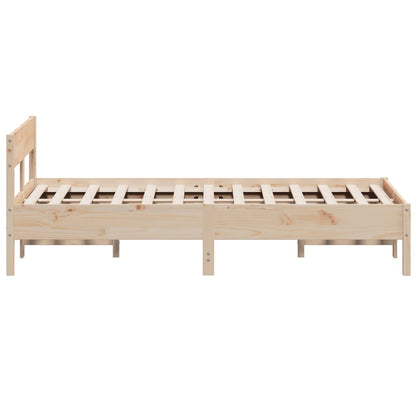Bed Frame without Mattress 135x190 cm Double Solid Wood Pine