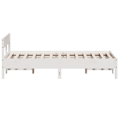 Bed Frame without Mattress White 120x190 cm Small Double Solid Wood Pine