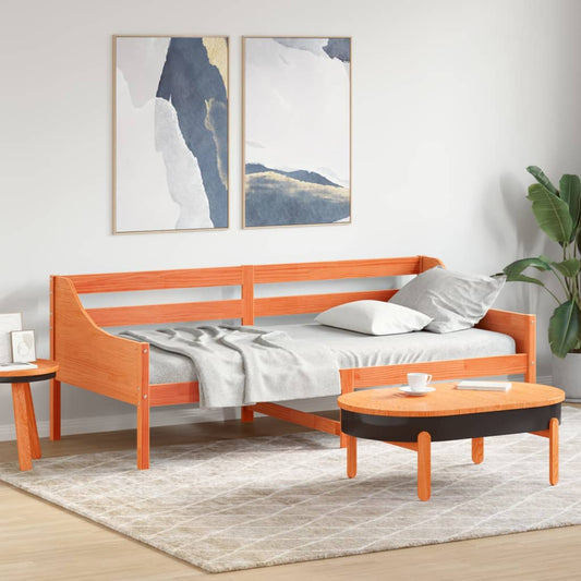 Day Bed without Mattress Wax Brown 80x200 cm Solid Wood Pine
