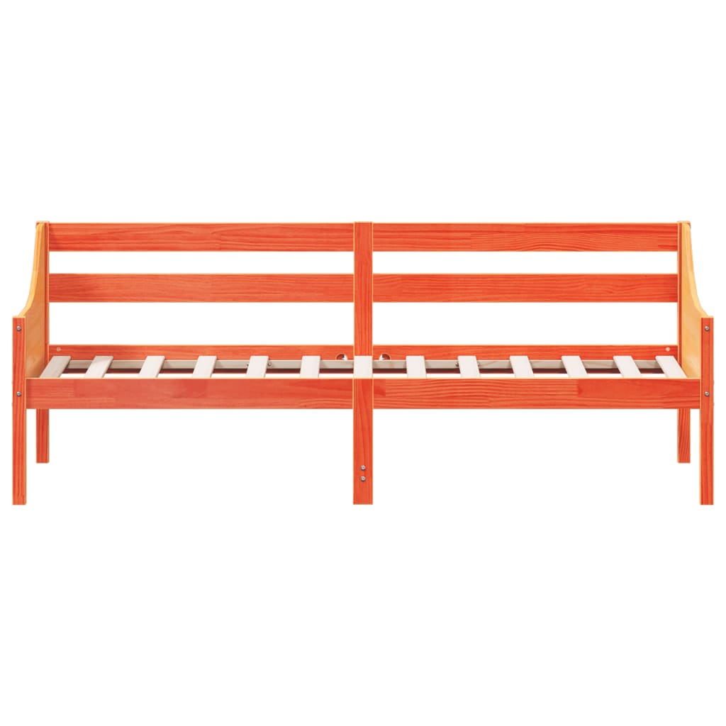 Day Bed without Mattress Wax Brown 100x200 cm Solid Wood Pine