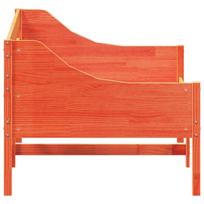Day Bed without Mattress Wax Brown 100x200 cm Solid Wood Pine
