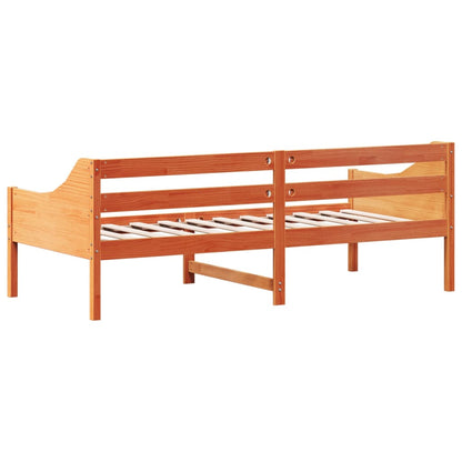 Day Bed without Mattress Wax Brown 100x200 cm Solid Wood Pine