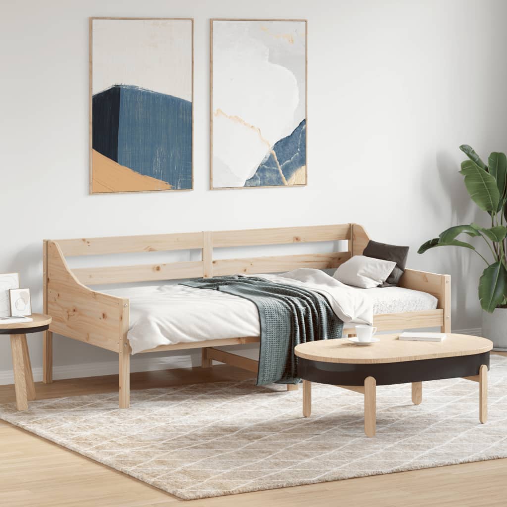 Day Bed without Mattress 90x190 cm Single Solid Wood Pine