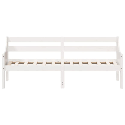 Day Bed without Mattress White 90x190 cm Single Solid Wood Pine