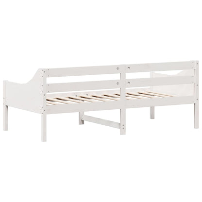 Day Bed without Mattress White 90x190 cm Single Solid Wood Pine