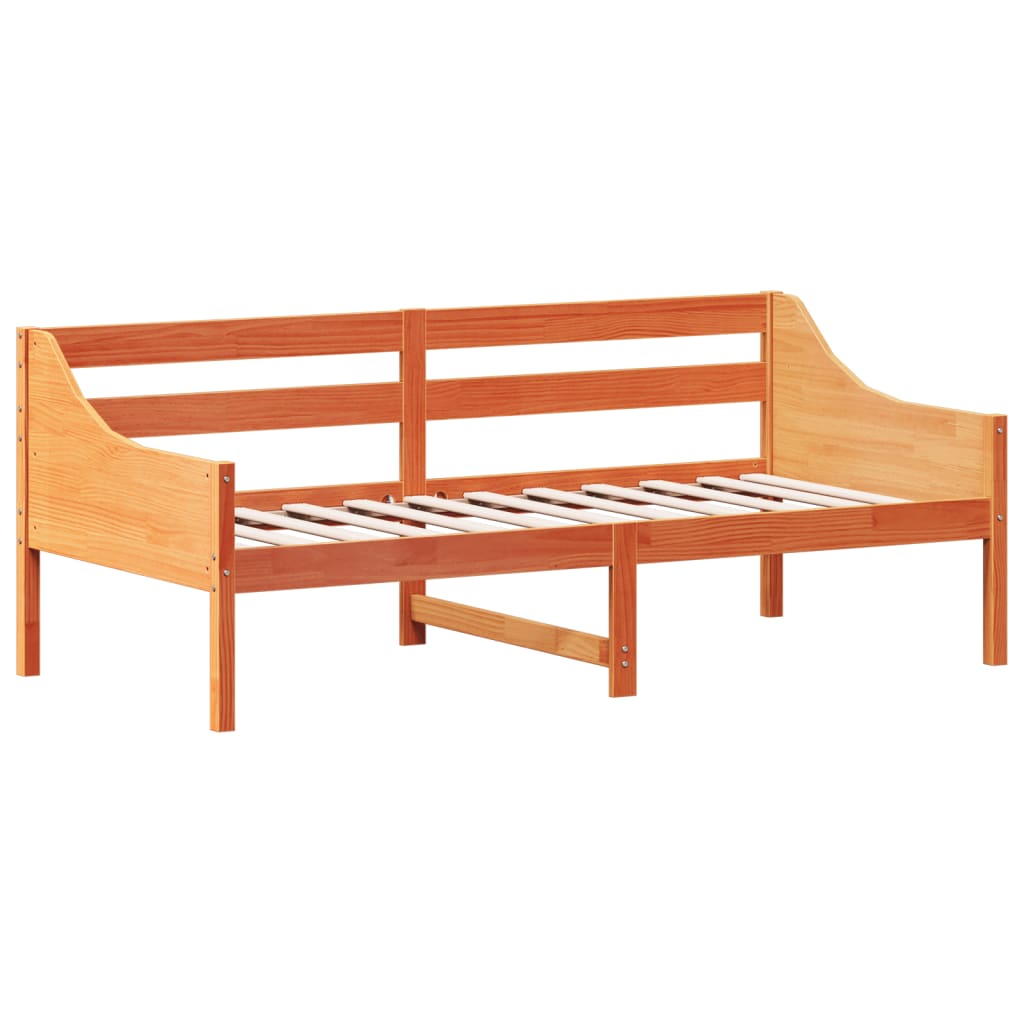 Day Bed without Mattress Wax Brown 90x190 cm Single Solid Wood Pine