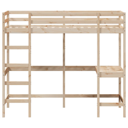 Loft Bed without Mattress 90x200 cm Solid Wood Pine