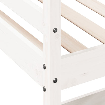 Loft Bed without Mattress White 90x200 cm Solid Wood Pine