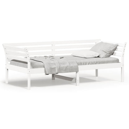 Day Bed without Mattress White 90x200 cm Solid Wood Pine