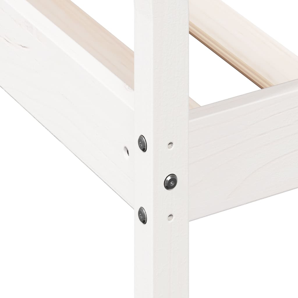 Day Bed without Mattress White 90x200 cm Solid Wood Pine